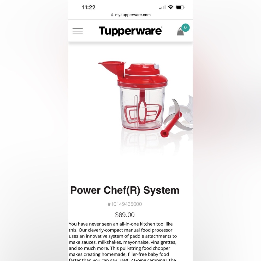 Tupperware power chef system brand new